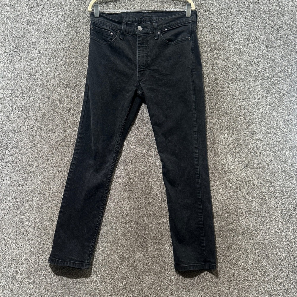 Levis 511 Slim Fit Mens Jeans Black Faded Denim W34 L30 (Actual 34x28)
